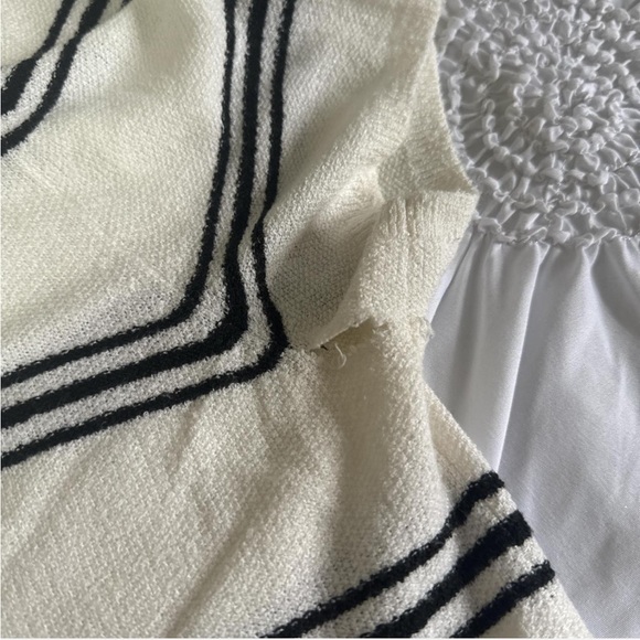 Madewell Cream with black Striped Button Down Shirt - Picture 4 of 5